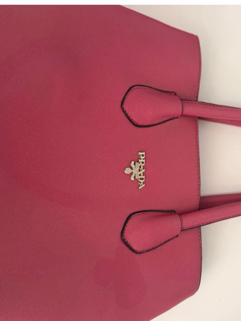 Pink Saffiano Leather Tote